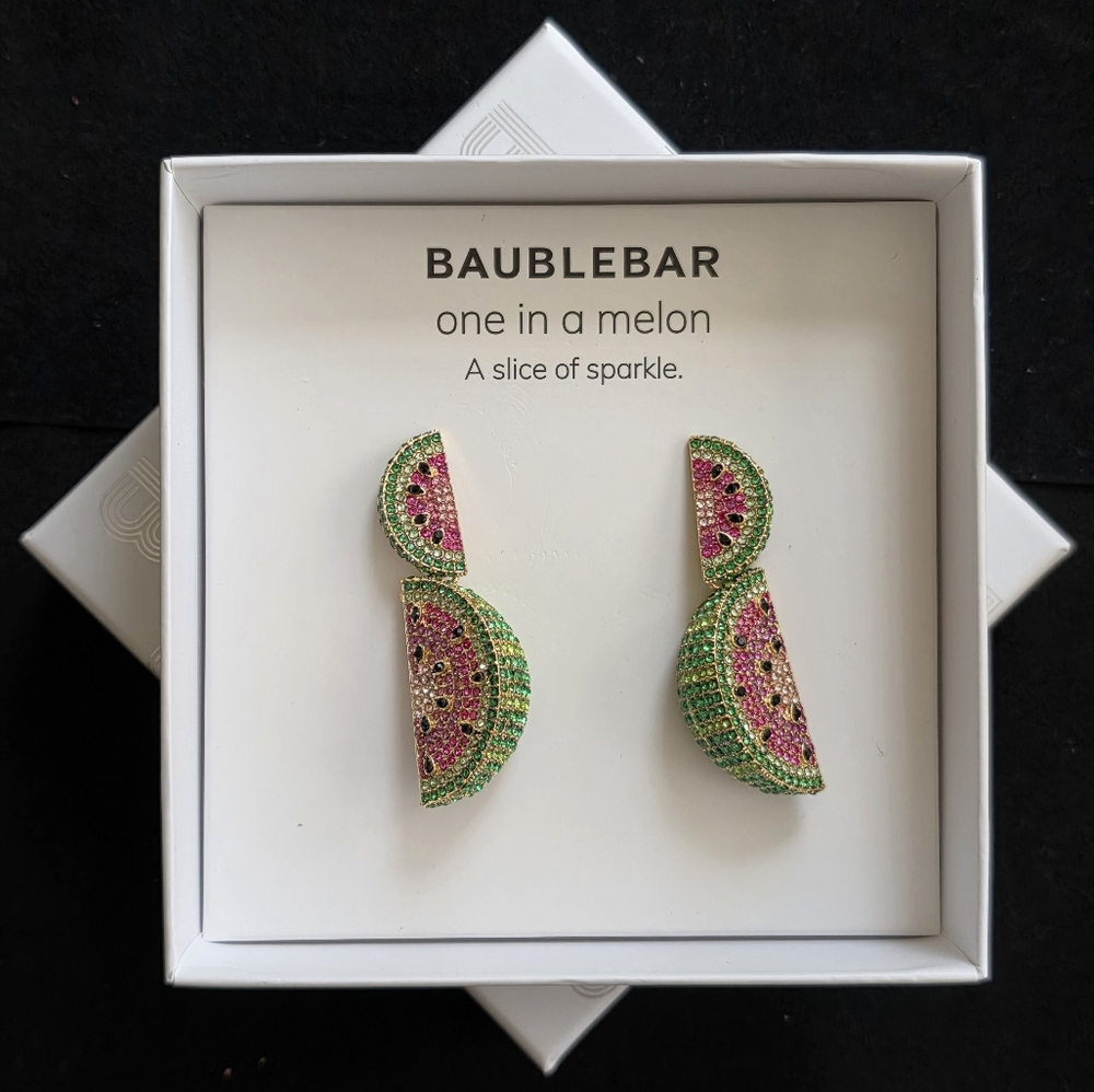 NWT BaubleBar Earrings 'One in a Melon'